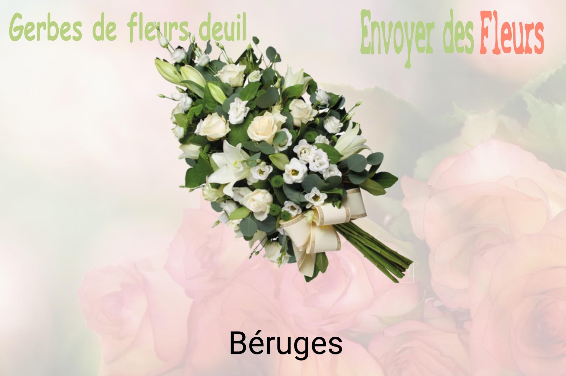 Gerbe de fleurs de deuil livrée à Béruges